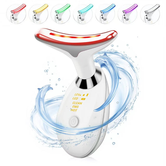 Facial Massager Red-Light-Therapy-for-Face and Neck, Face 𝖲 culpting Wand with 7 Color